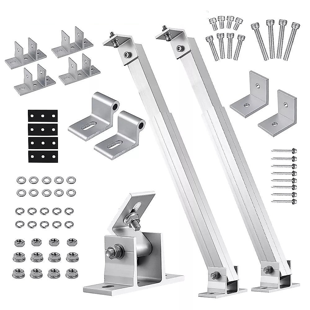 Adjustable Solar Panel Tilt Mount Brackets Kit Ground Roof Boat Mounting System