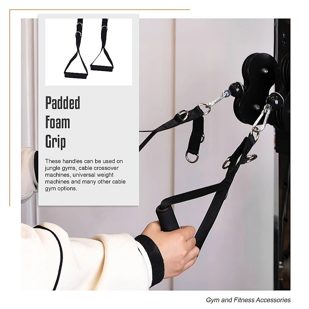 2 x Universal Foam Handle Exercise Machine Attachments
