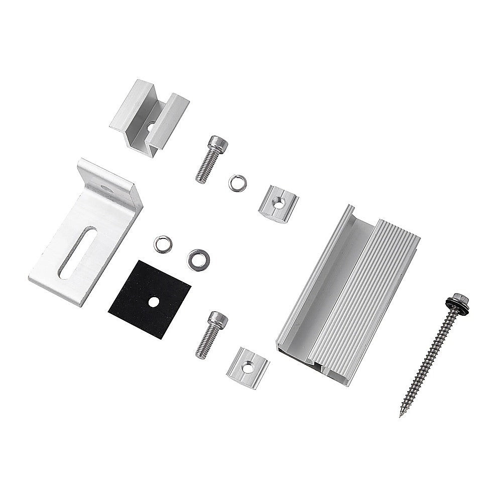 Universal Solar Panel Roof Mount Kit with Clamps – Brackets for RV, Home, Shed