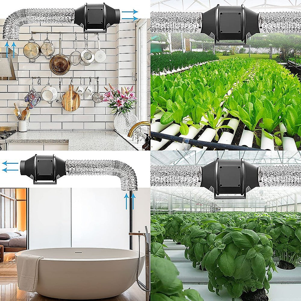 10.5cm x 7.6m Flexible Aluminium Air Duct – Dryer & HVAC Vent Hose