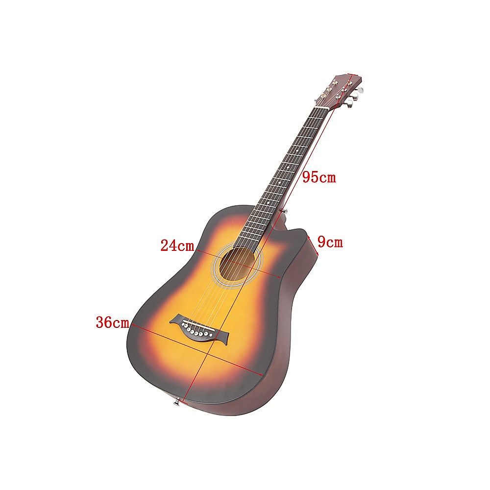 38" Full Size Acoustic Guitar – Beginner Wooden Guitar for Adults & Teens