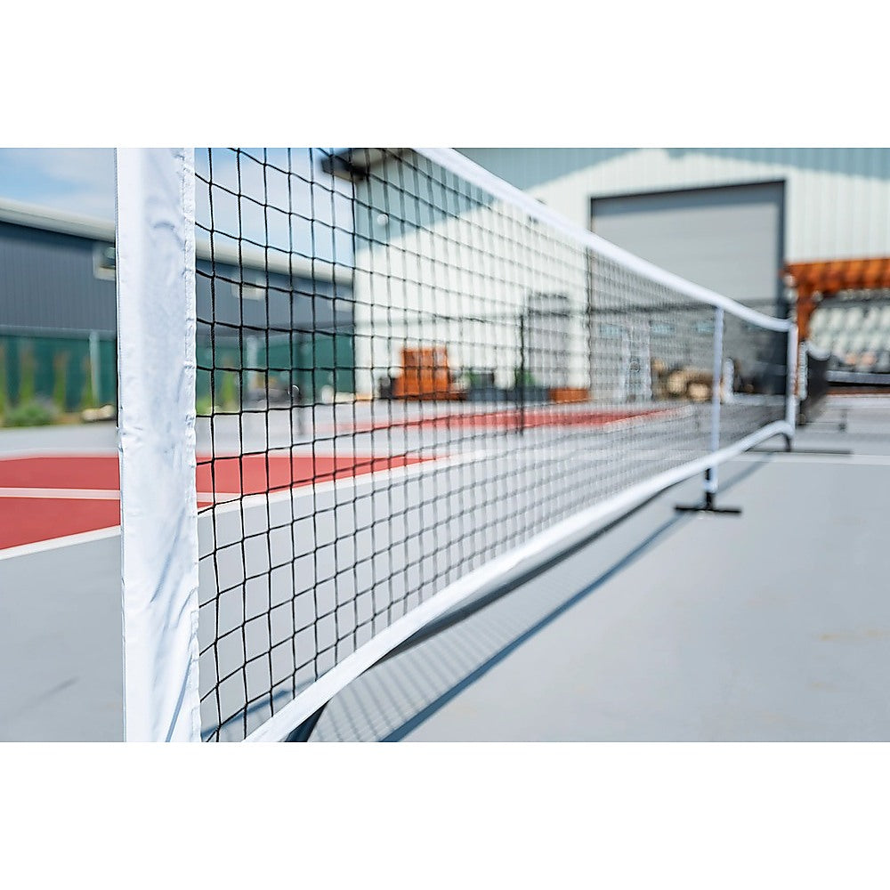 Portable 6.7m Pickleball Net Set – Heavy Duty Metal Frame with Wheels