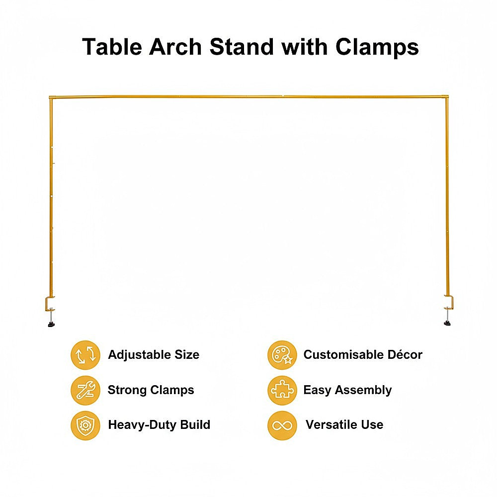 Table Arch Stand with Clamps – Wedding & Birthday Party Balloon Decoration Frame