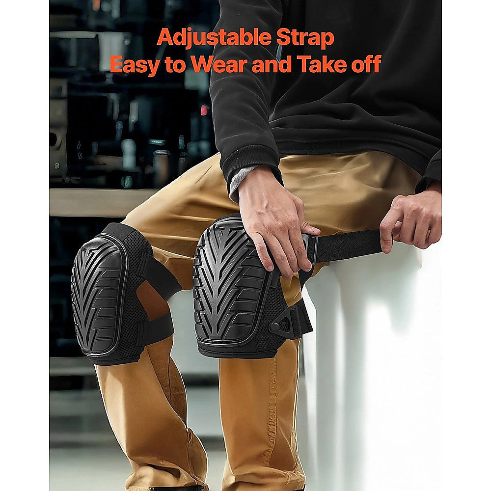 Heavy Duty Work Knee Pads – Construction Safety Pads with Soft Foam & Gel Cushion for All-Day Comfort