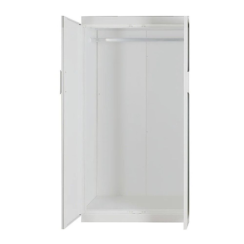 160cm Wardrobe - White Handle