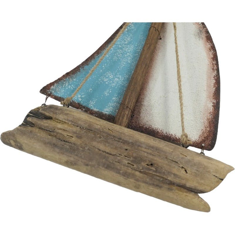 Handcrafted Sailboat Ornament 35cm