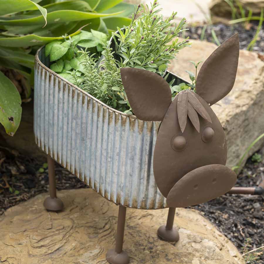 Set 2 Nested Cow Planters 45cm, 40cm