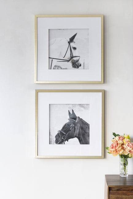 Set 2 Horse Framed Prints 56cm