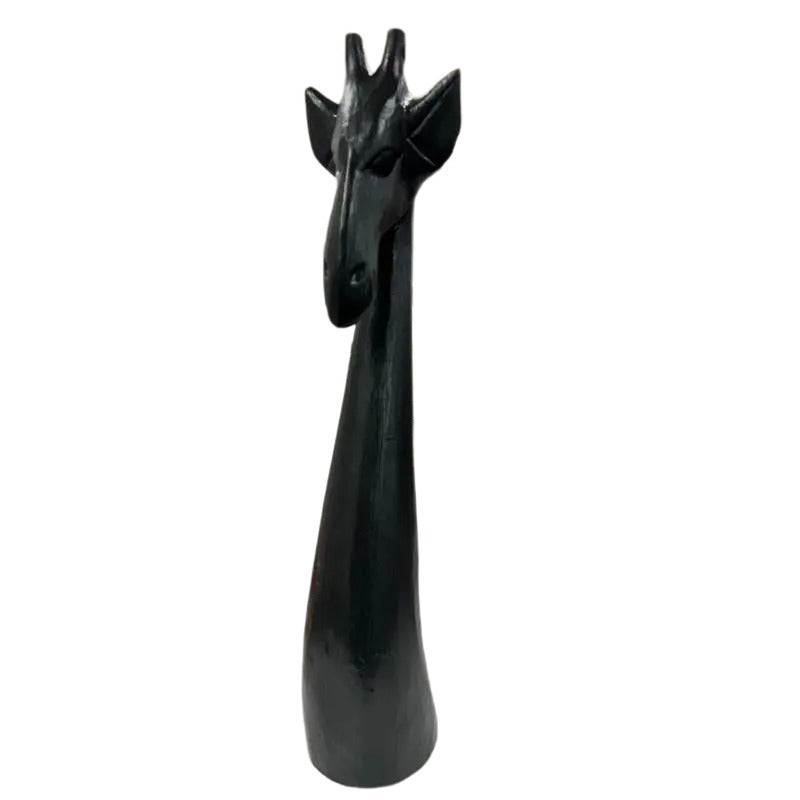 Handcrafted Black Giraffe Ornament 49cm