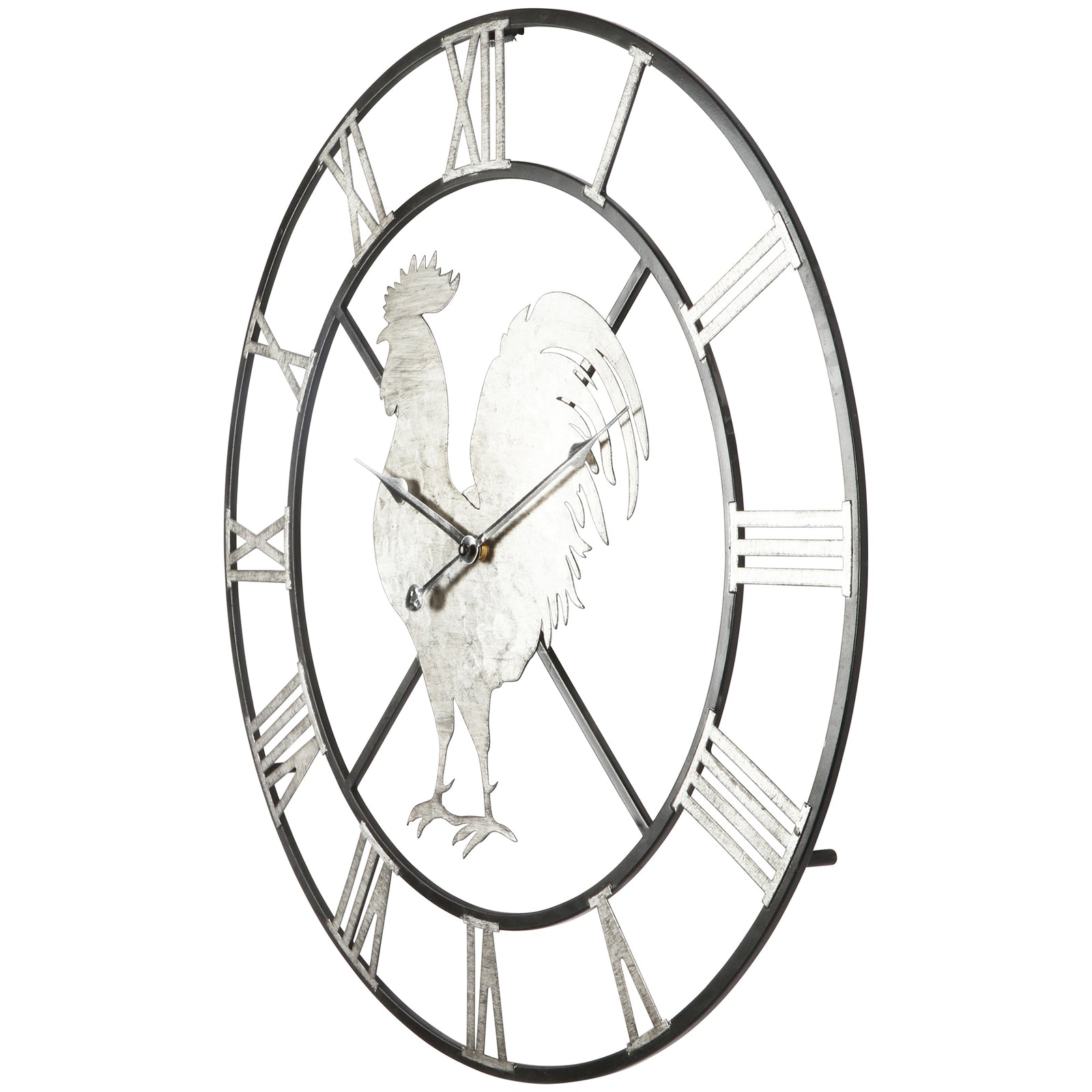 Country Rooster Wall Clock 60cm