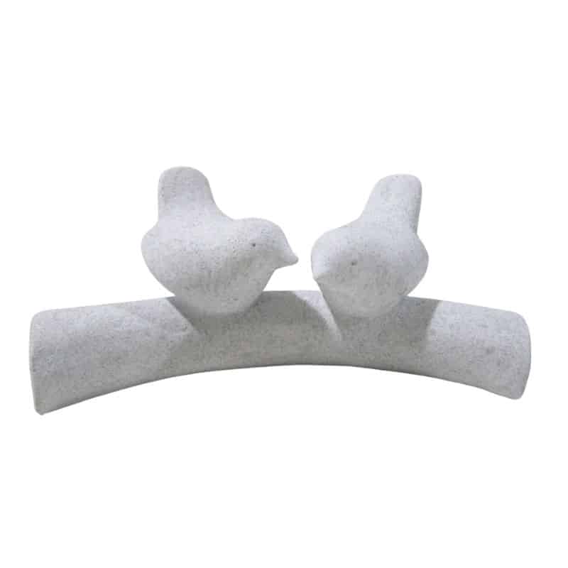 Contemporary 2 Birds On Branch Ornament 20cm