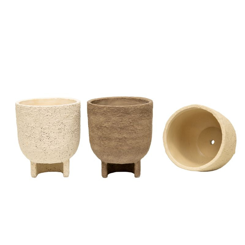 Set 3 Asst Curve Base Planters w Hole + Plug 20cm