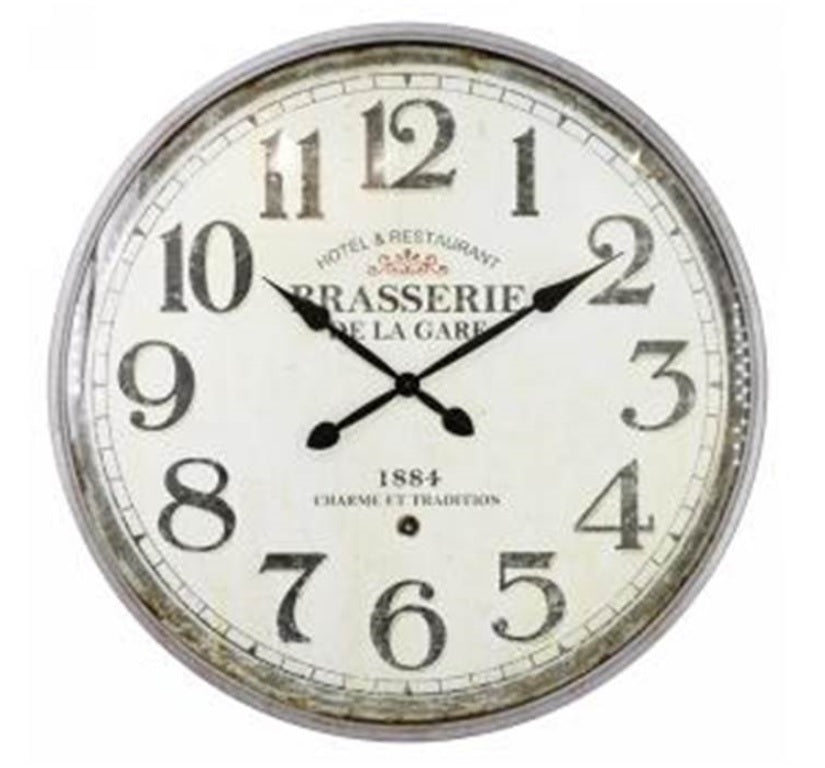 Brasserie Round Wall Clock 80cm