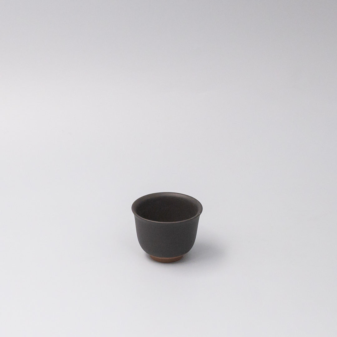 Sake and Tea Cup 6cm Black Matte Flared Glaze