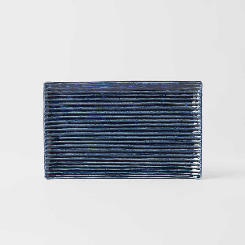 Sushi Plate 24cm Blue Contour Glaze