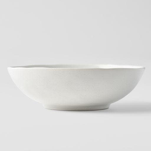 Bowl Oval 16cm Parchment White Glaze