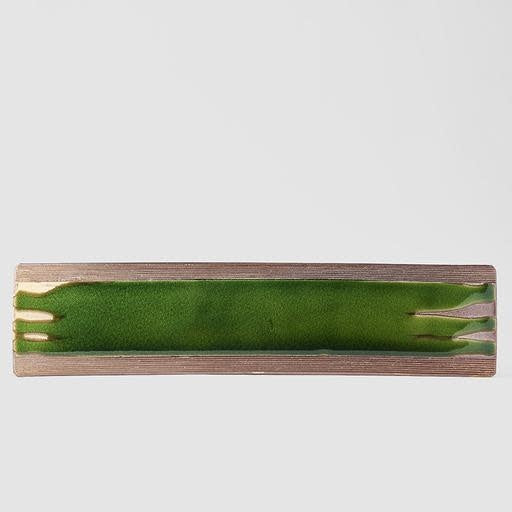 Platter Rectangular 52cm Earth Bright Green Glaze