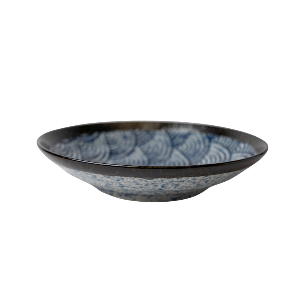 Pasta Bowl Open 23cm Blue Wave Design