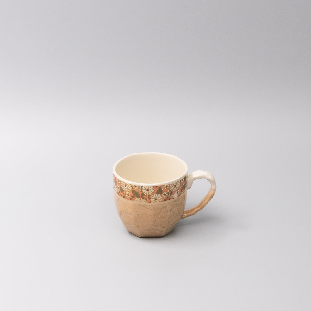 Mug in a Gift Box 260ml Apricot Floral Band Design