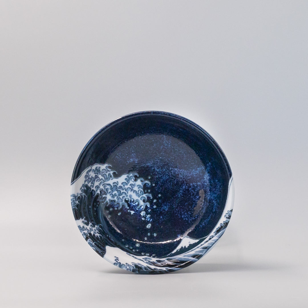 Udon Bowl 19.5cm Hokusai Great Wave Design