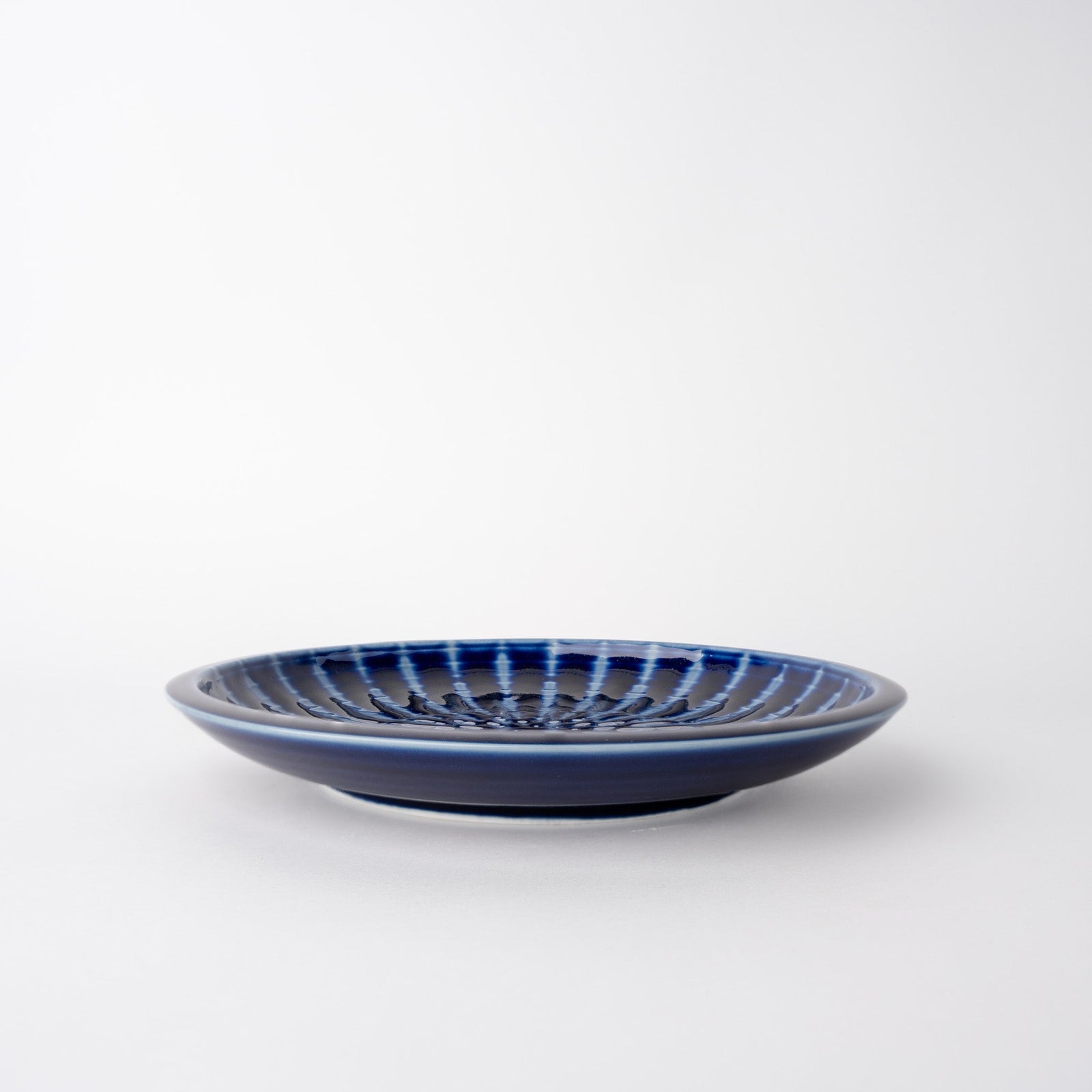 Plate Thick Edge 26cm Cobalt Rays Glaze