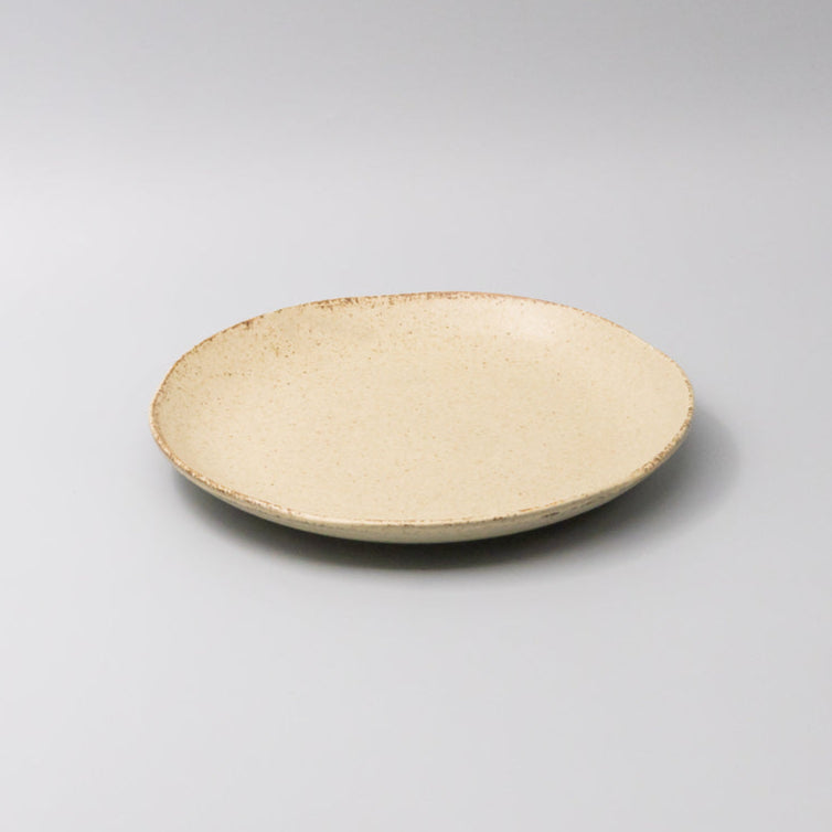 Plate Dinner Organic Shape 24cm Sand Fade Glaze