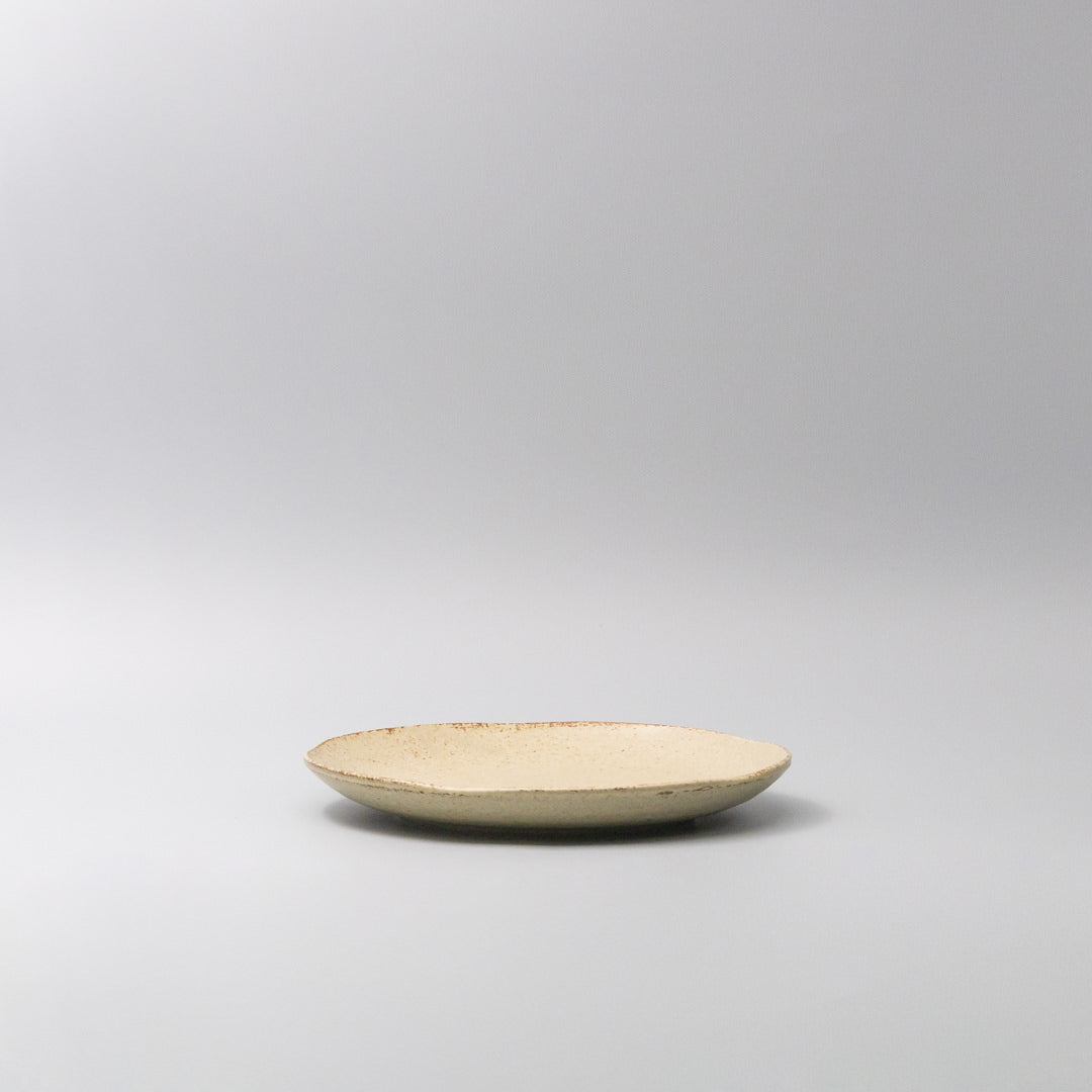 Plate Dinner Organic Shape 24cm Sand Fade Glaze