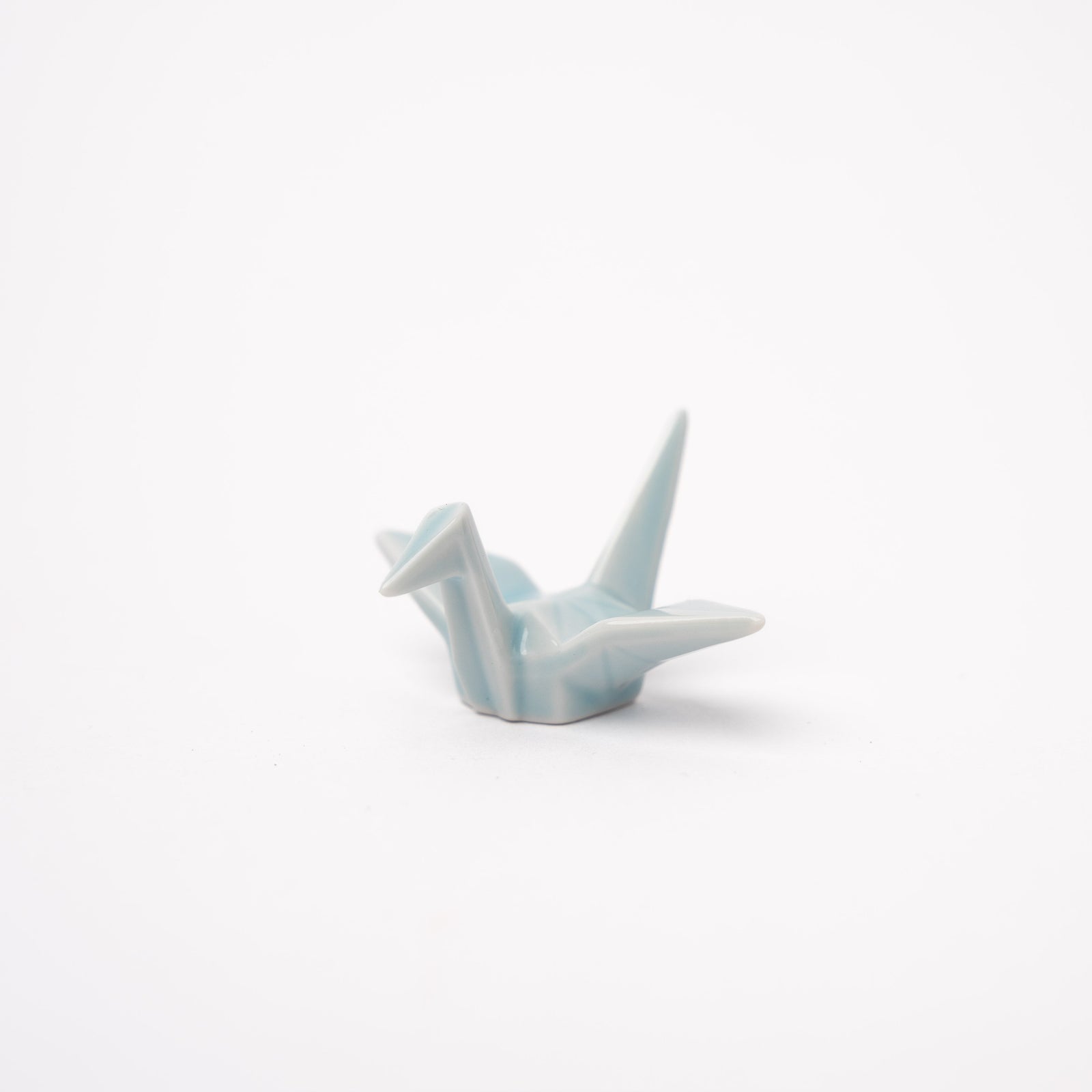 Chopstick Rest Origami Crane Light Blue