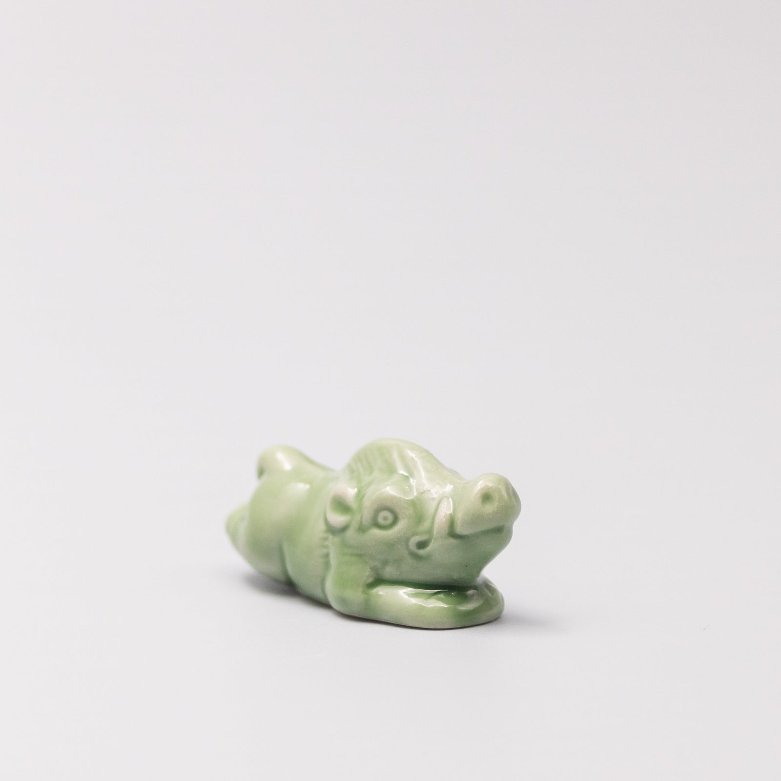 Chopstick Rest Green Boar
