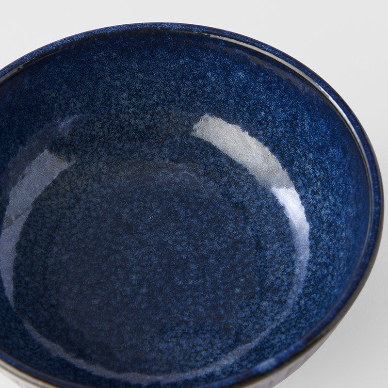 Pasta Bowl 16cm Ridged Indigo Blue Glaze