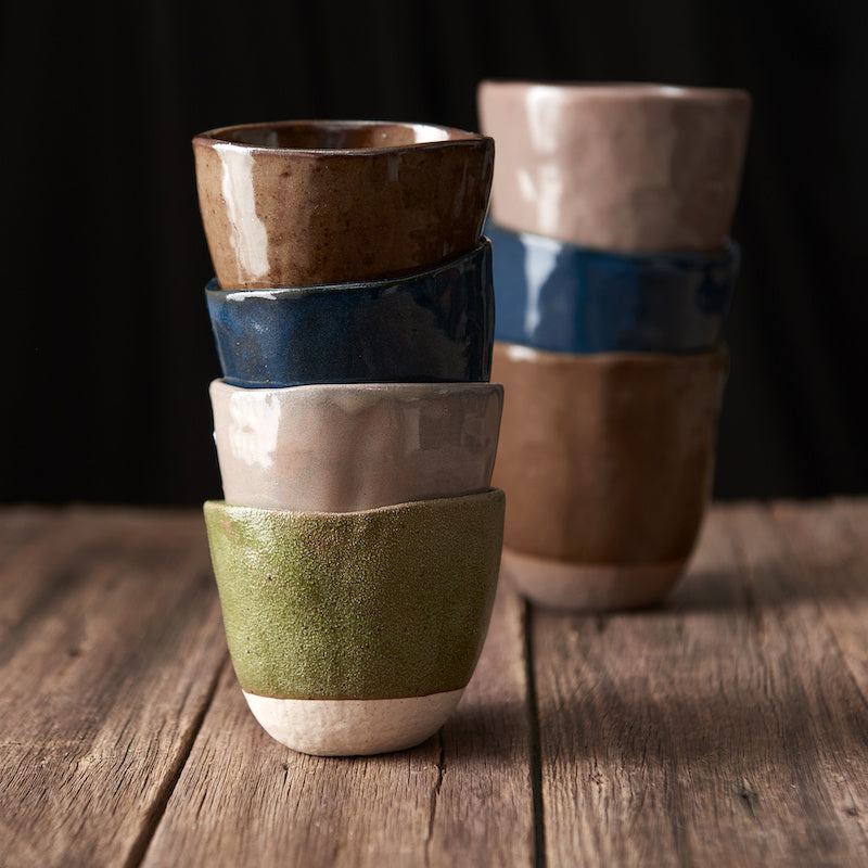Lopsided Mug 200ml Matcha Green Glaze
