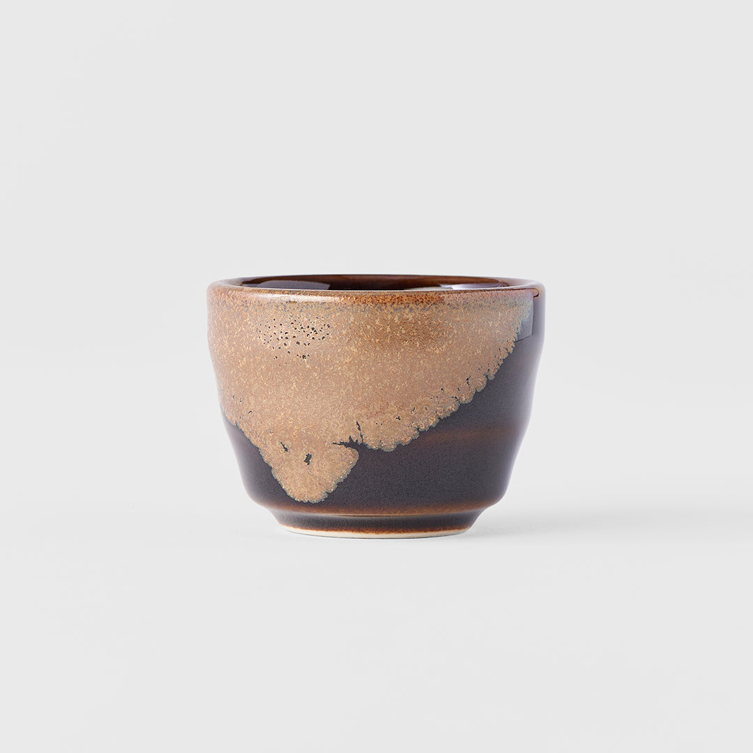 Sake Cup 30ml Brown Black Glaze
