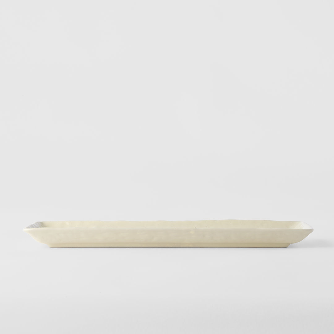 Dumpling Plate 33cm Ivory White Glaze