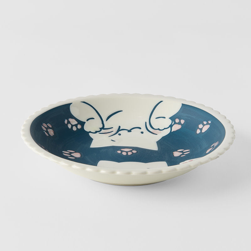 Pasta Bowl 21cm Paw Prints Cat Design