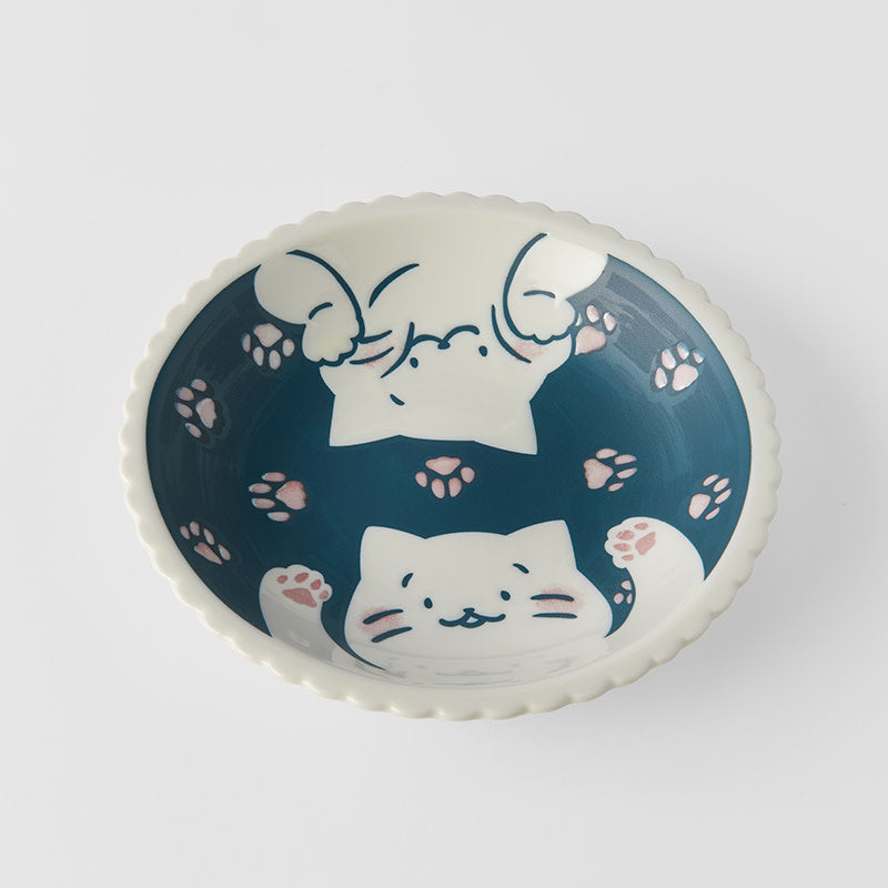Pasta Bowl 21cm Paw Prints Cat Design