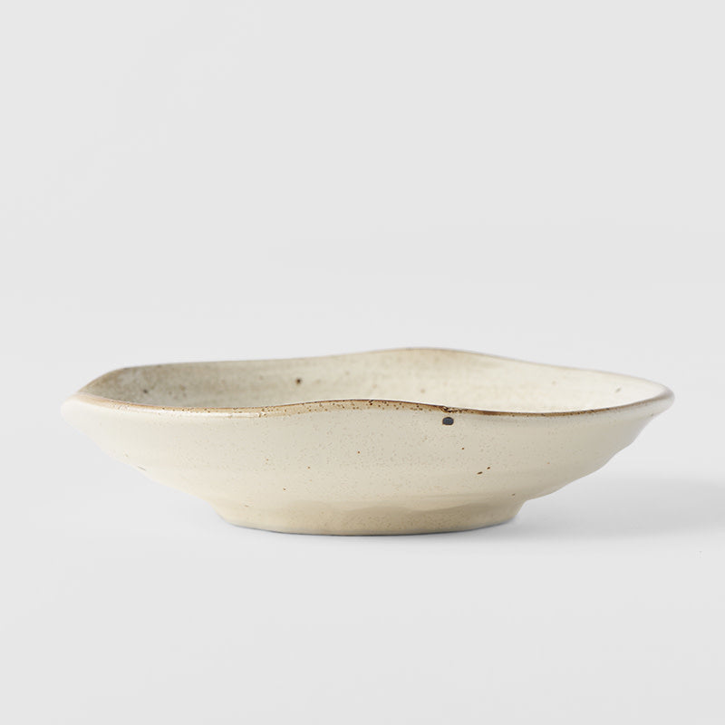 Plate Organic 13cm Spiral Sand Glaze