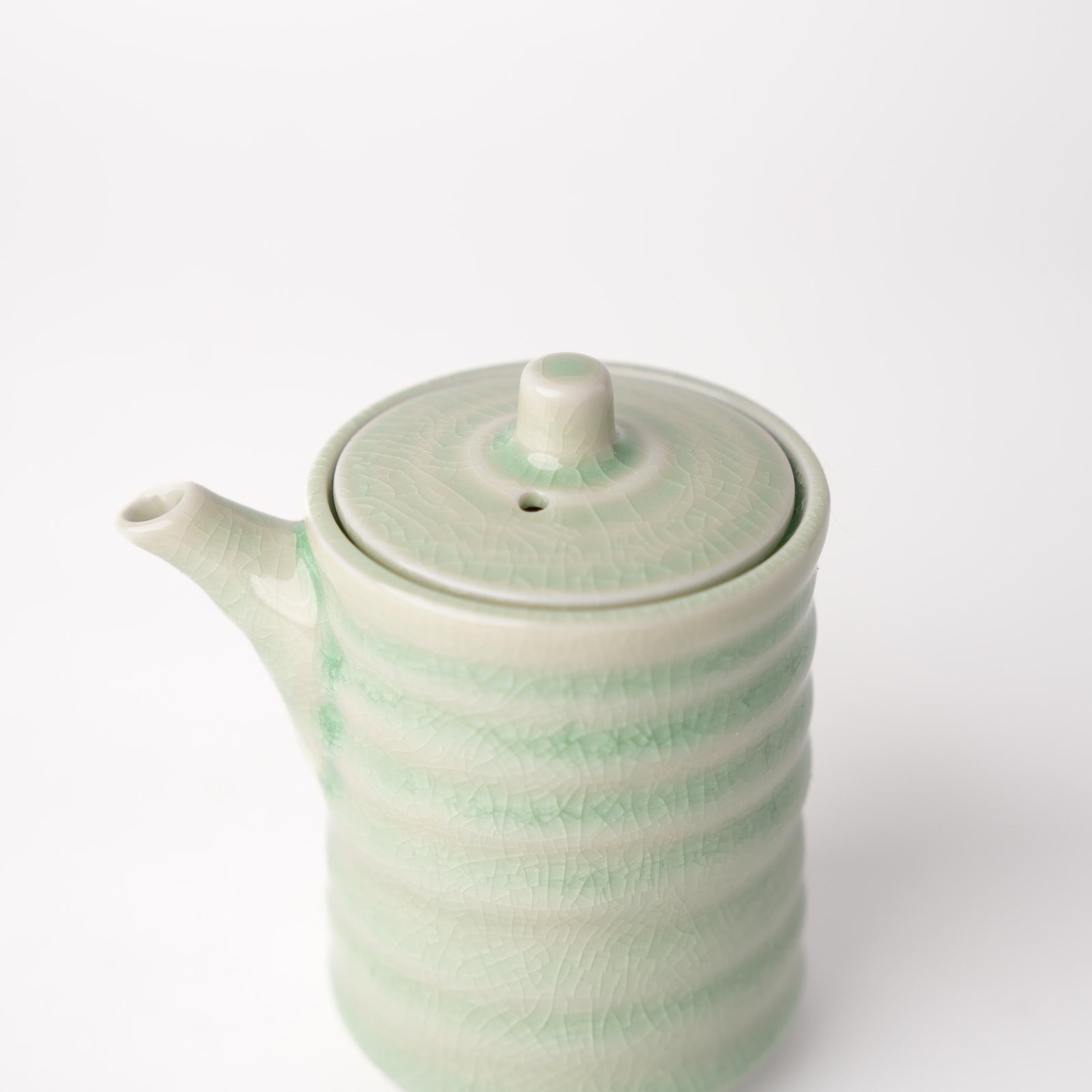 Soy Pot Ribbed 170ml Celadon Glaze