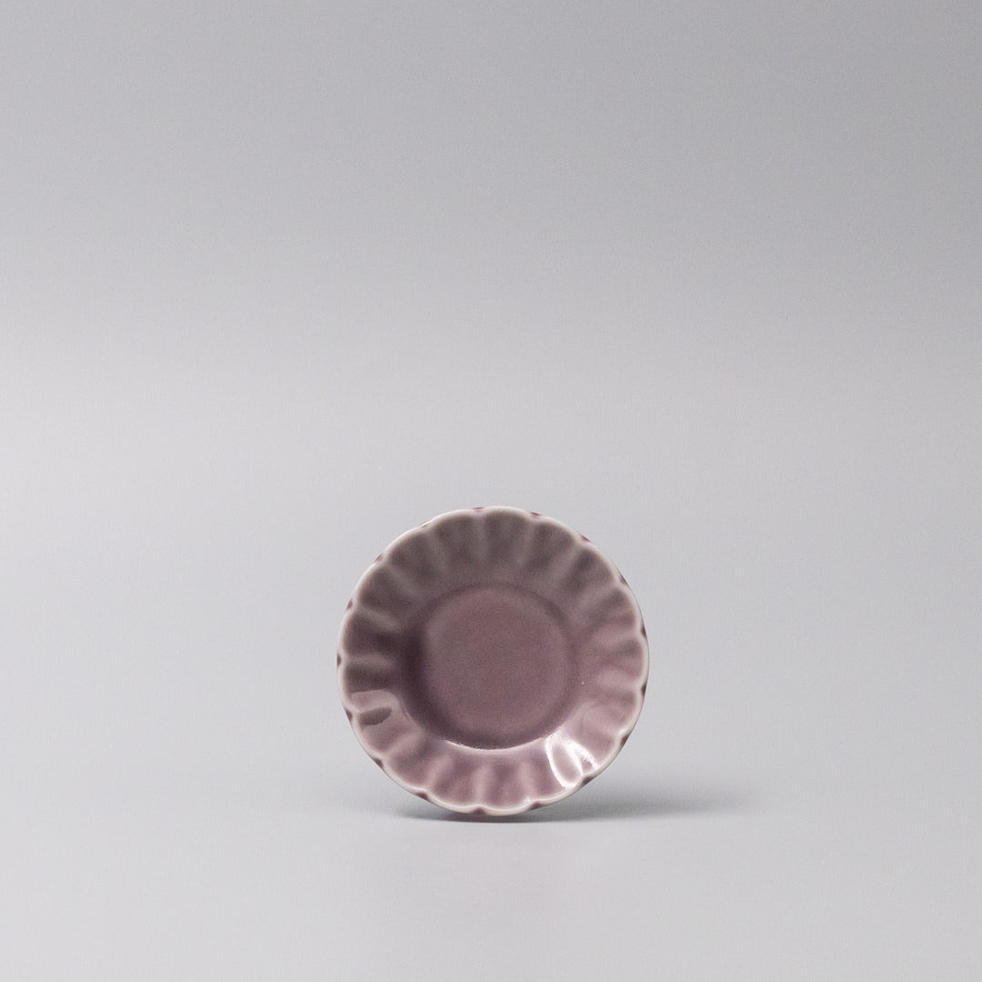 Sauce Dish 8cm Scallop Lilac Gloss Glaze