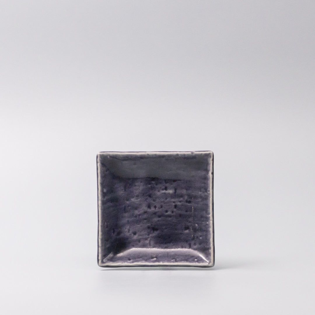 Sauce Dish 10cm Crackle Amethyst Glaze