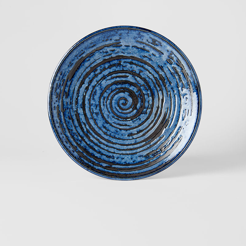 Dinner Plate 25cm Copper Swirl Glaze