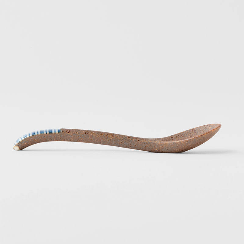 Spoon Small Bisque Indigo Stripe