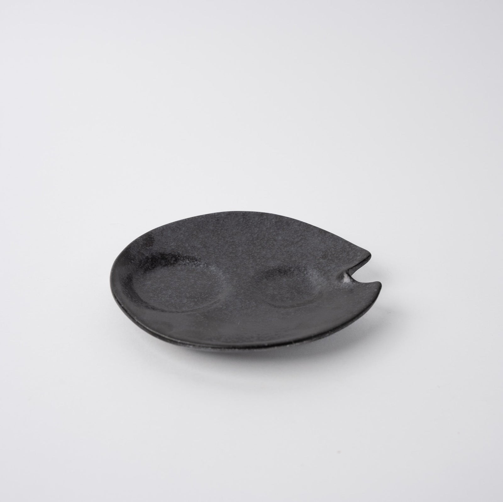 Plate Dimpled 15cm Craft Black Glaze