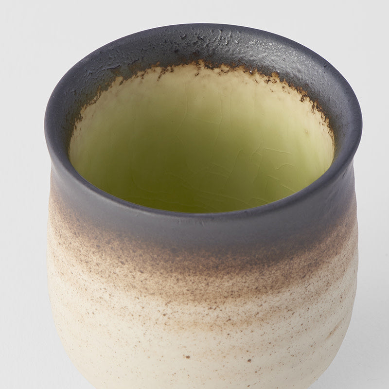 Mug 200ml Lime Green Crackle Glaze