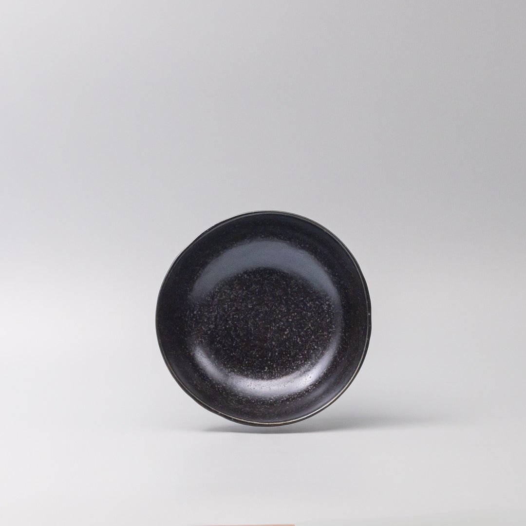 Bowl Organic Shape 17cm Kanso Matte Black Glaze