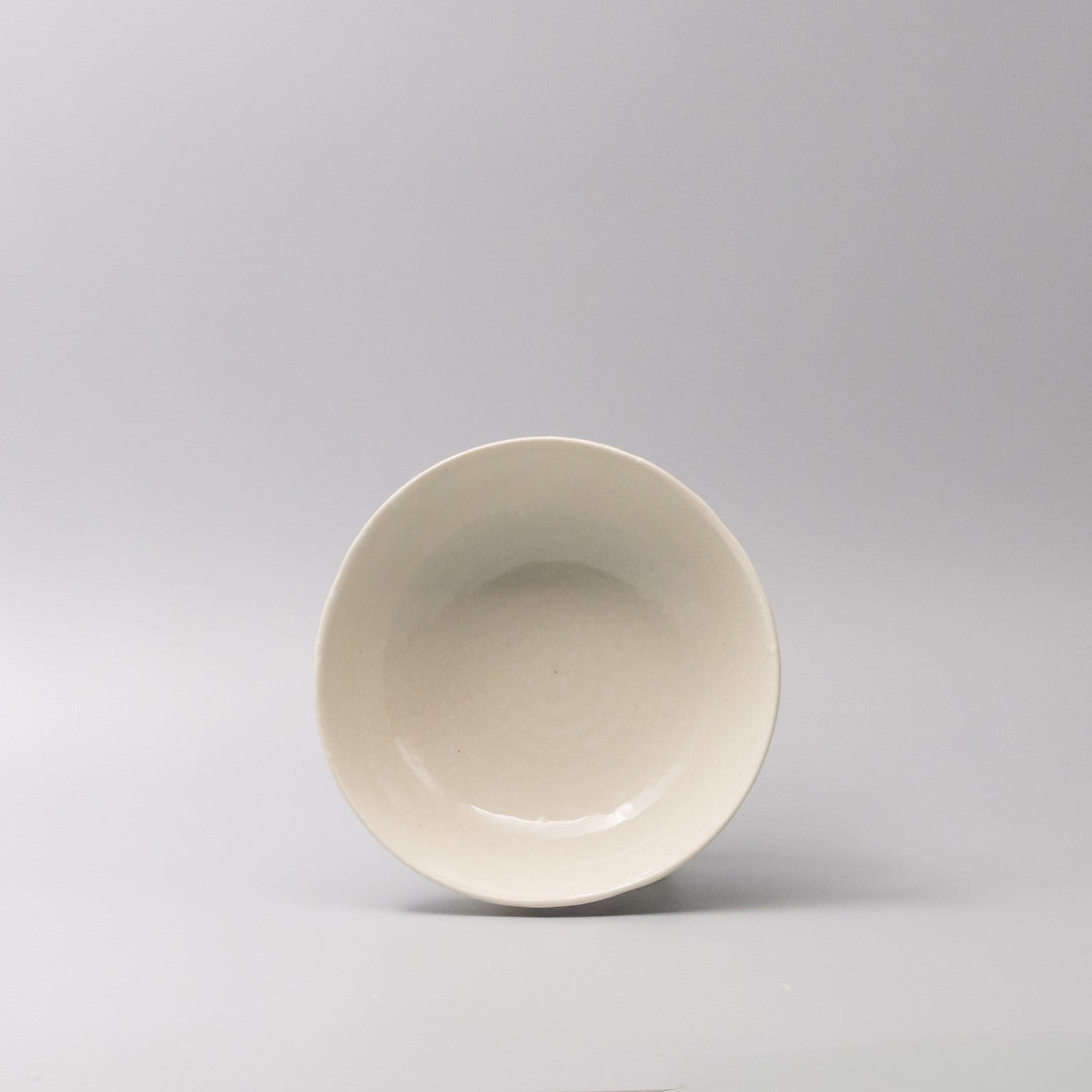 Bowl Organic Shape 17cm Kanso Soft White Glaze