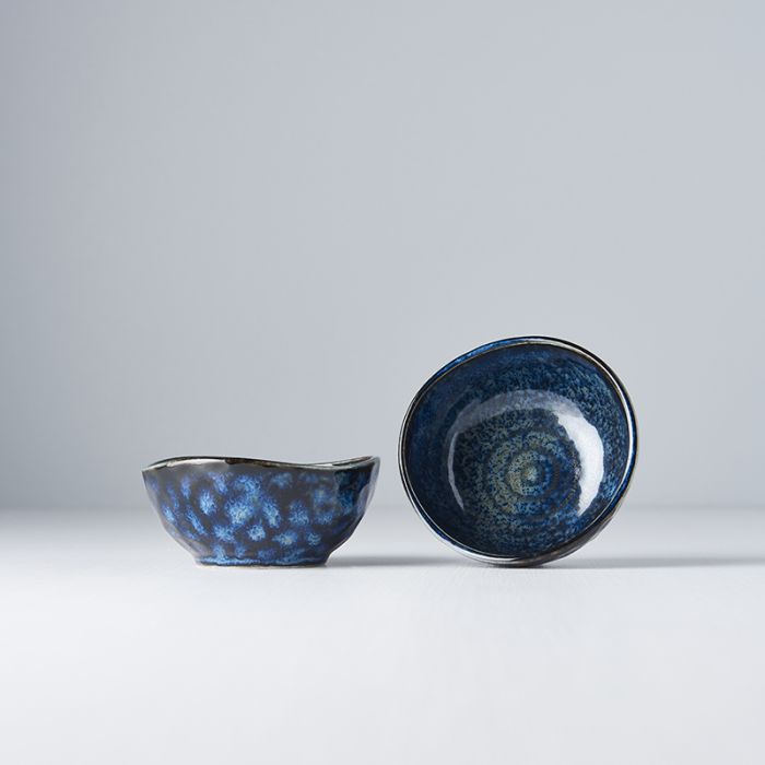 Sauce Dish Organic Shape 8.5cm Kanso Indigo Blue Glaze