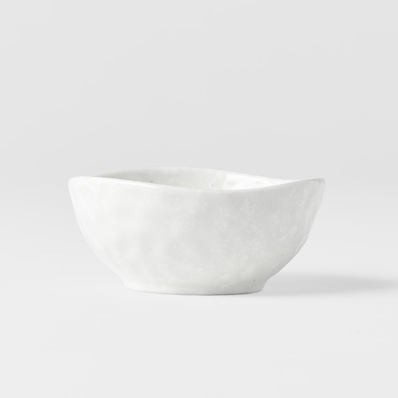 Sauce Dish Organic Shape 9cm Kanso Soft White Glaze