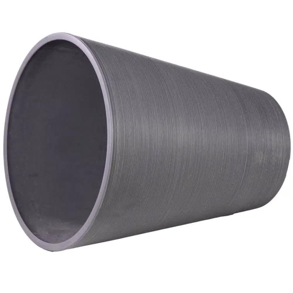 Decorative Textured Round Grey Planter 47cm