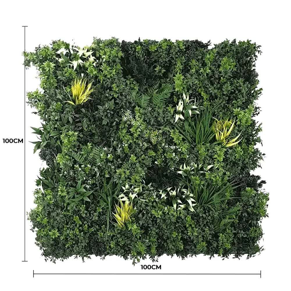 Green Forest Bespoke Commercial Grade Metal Backed Vertical Garden / Green Wall UV Resistant 1m x 1m Fire Retardant