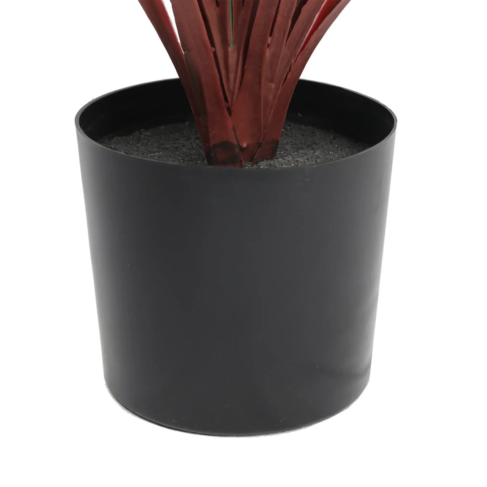 Burgundy Potted Artificial Long Grass (Yucca Grass) 75cm UV Resistant